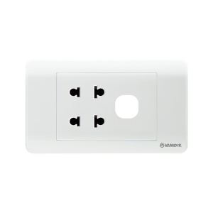 2 ổ cắm và 1 lỗ zlu2x