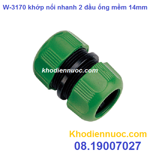 W-3170 khớp nối nhanh 2 đầu ống mềm 14mm
