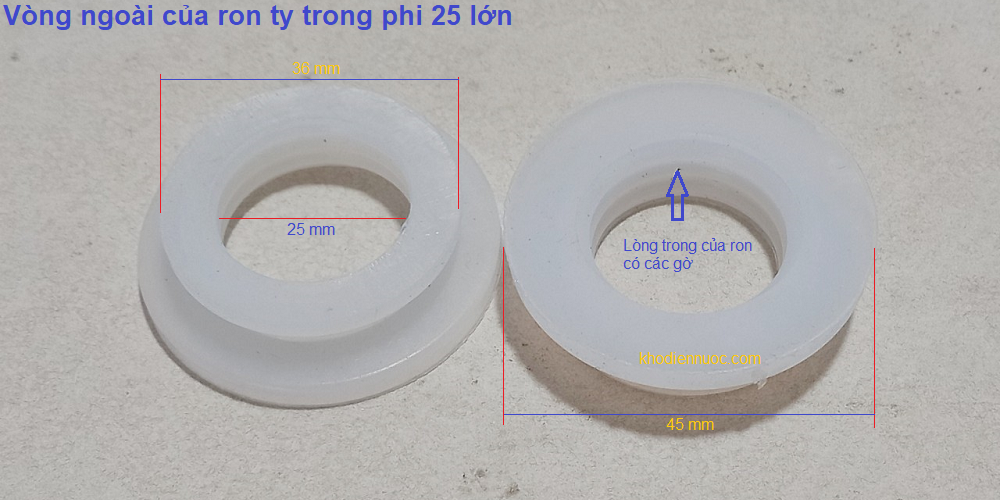 Vòng ngoài ron ty trong phi 25 lớn