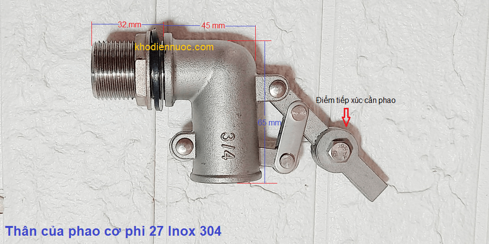 kích thước thân phao cơ 27