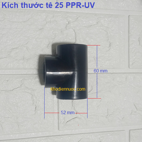 kích thước tê 25 ppr uv