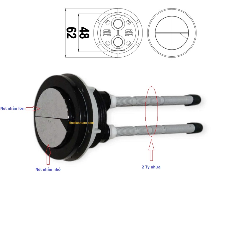 thông số 2 nhấn tròn trung lb27