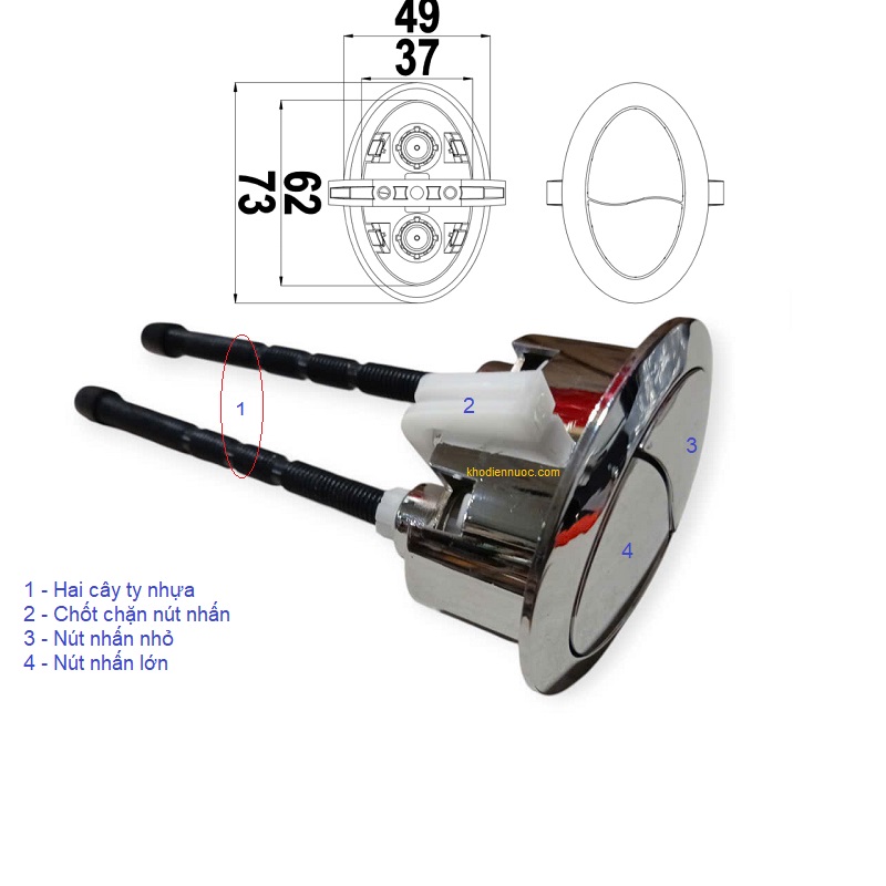 thông số cụm 2 nhấn oval lb21