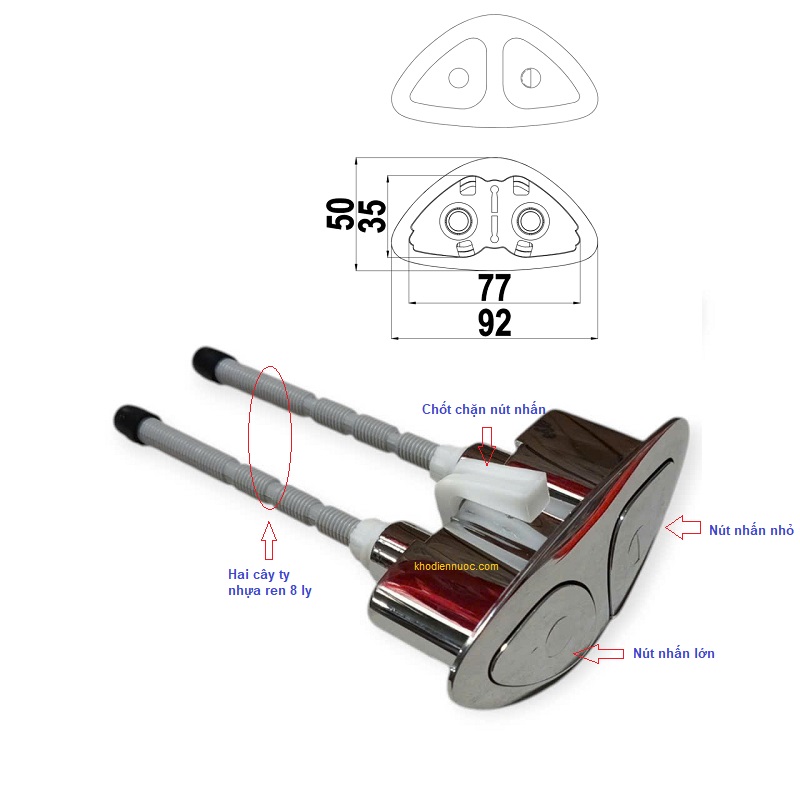 thông số cụm 2 nhấn tam giác lb07