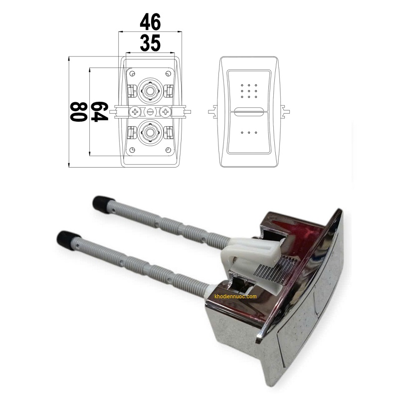 thông số nút nhấn vuông lb12