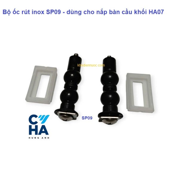 Bộ ốc rút inox SP09 - Dùng cho nắp bàn cầu khối HA07