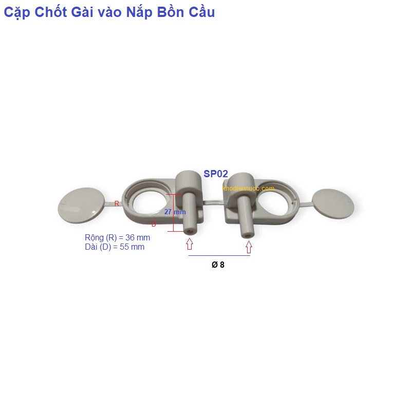 cặp chốt gài nắp sp02