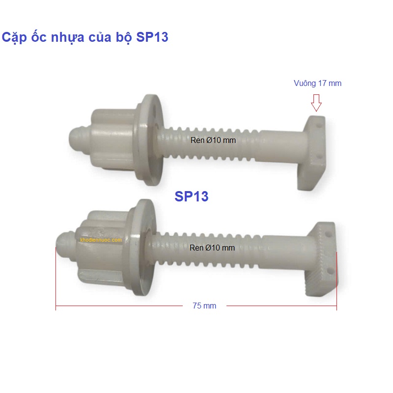 cặp ốc nhựa của sp13