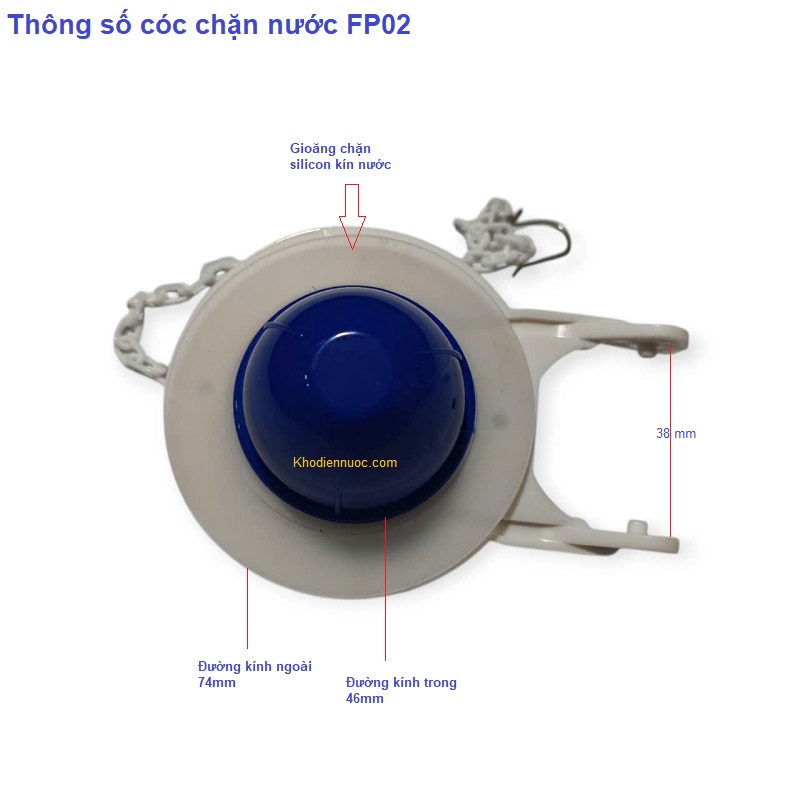 thông số cóc chặn nước fp02
