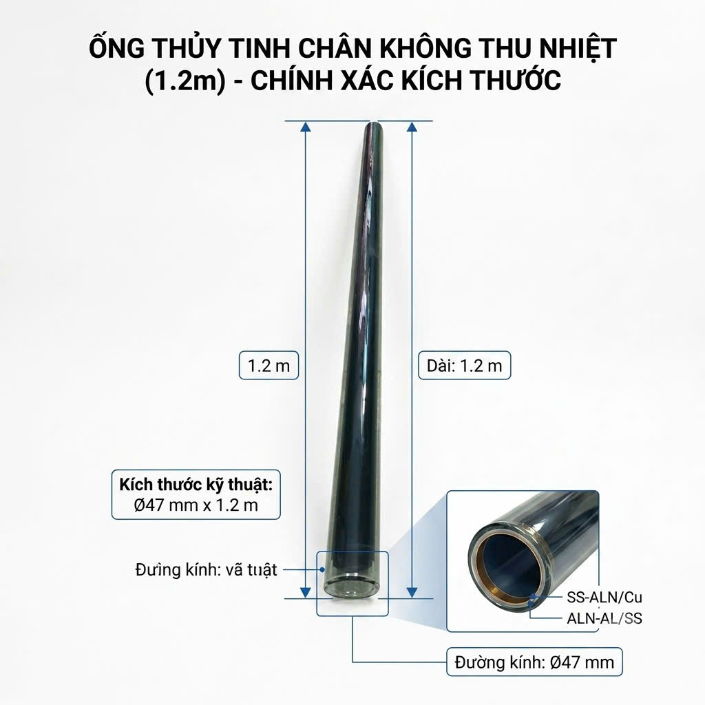 kích thước ống 47 dài 1m2