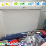 hình video thay xả cầu 2 nhấn