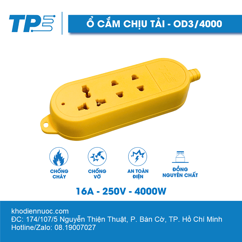ổ cắm chịu tải 4000w tiến phát